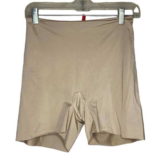 SPANX Beige Shorts with Tummy Control SZ L - Picture 1 of 5